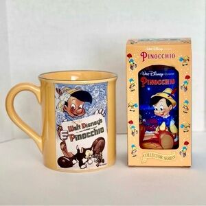 Disney’s Pinocchio Yellow Coffee Mug and 1994 Burger King Collector Cup